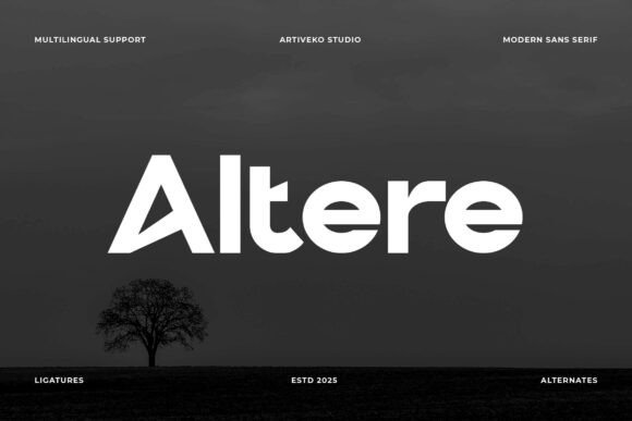 Altere: A Modern Sans Serif Font for Clean Editorial Design