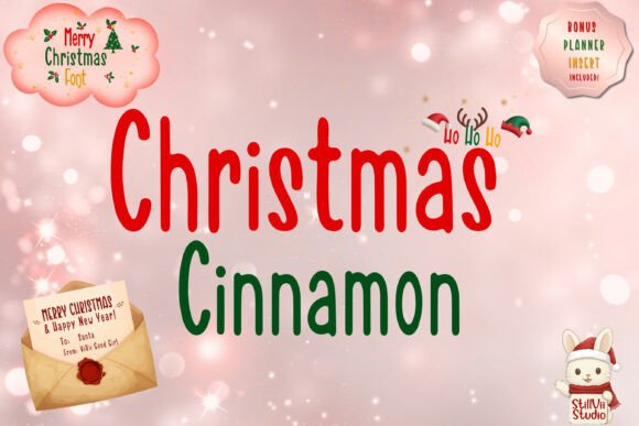 Christmas Cinnamon: A Cozy Sans Serif Font for Holiday Crafters and Printables Makers