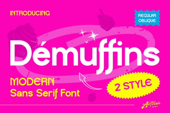 Demuffins: A Sweetly Playful Sans Serif Font for Modern Campaign Design