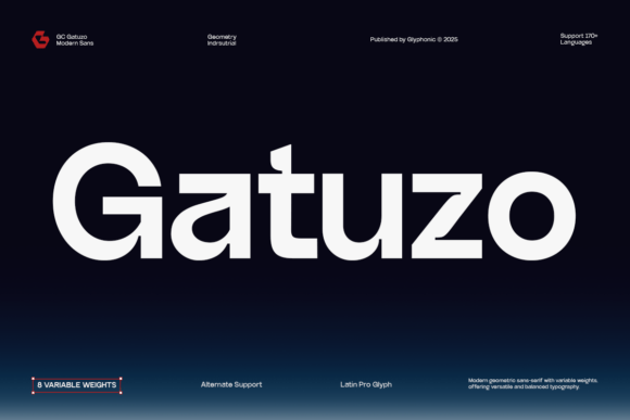 Gatuzo: A Modern Sans Serif Font for Editorial Design