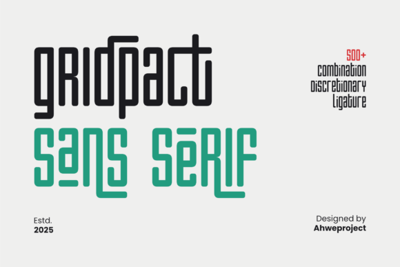 Gridpact: A Modern Sans Serif Font for Crisp, Futuristic Campaign Design
