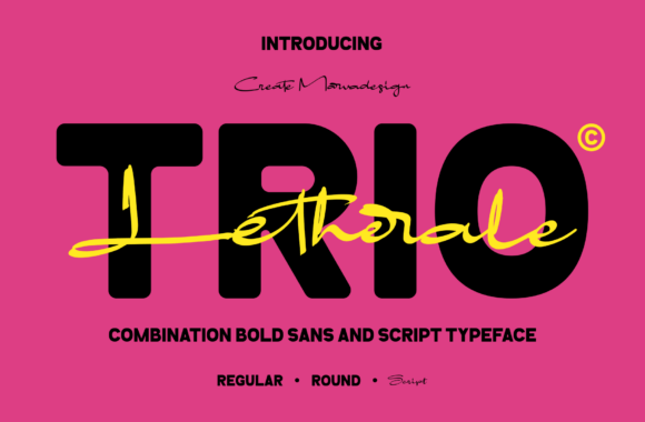 Letherale: A Bold Sans Serif Font Trio for Modern Craft Design