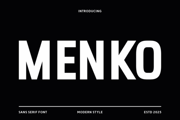 Menko: A Bold Sans Serif Font for Confident Editorial Design