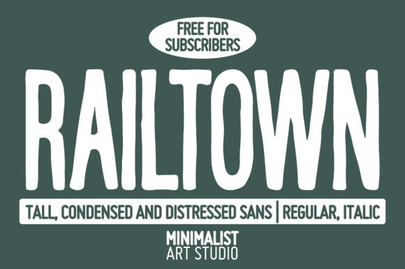 Railtown Font: Distressed Sans Serif for Bold Designs