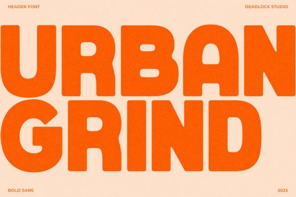 Urban Grind: A Bold Sans Serif Font for Handmade Branding and Product Design