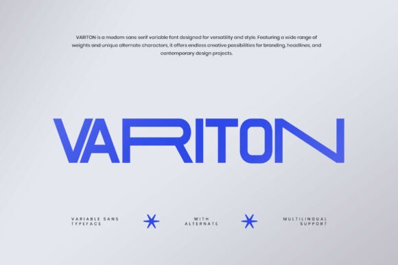 Variton: A Modern Sans Serif Font for Business Branding and Design